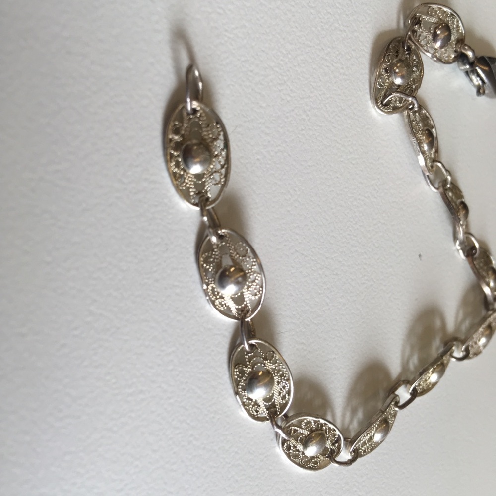 Vintage Handmade Filigree Silver Bracelet. Rare
